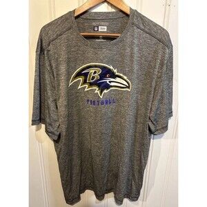 Baltimore Ravens NFL Team Apparel TX3 Cool Shirt Men’s 2XL Light Gray & Purple